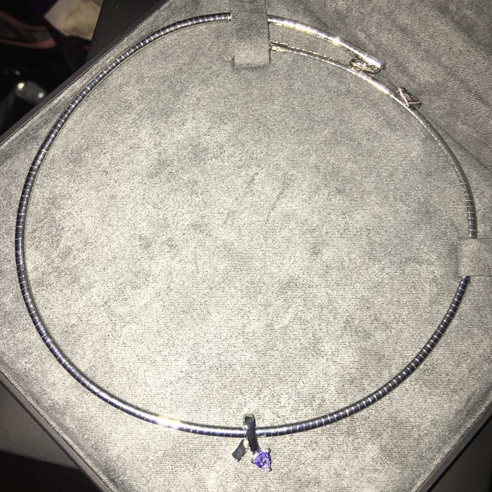 Tanzanite omega chain necklace